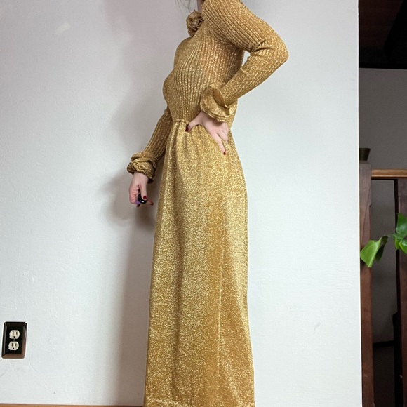 Roncelli Gold Knit Maxi Dress - Picture 4 of 16